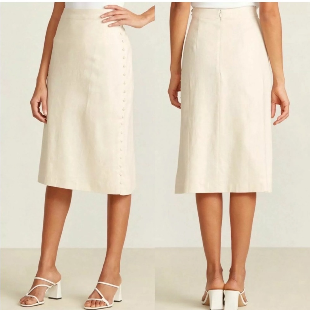 Madewell Button Slit Midi Skirt